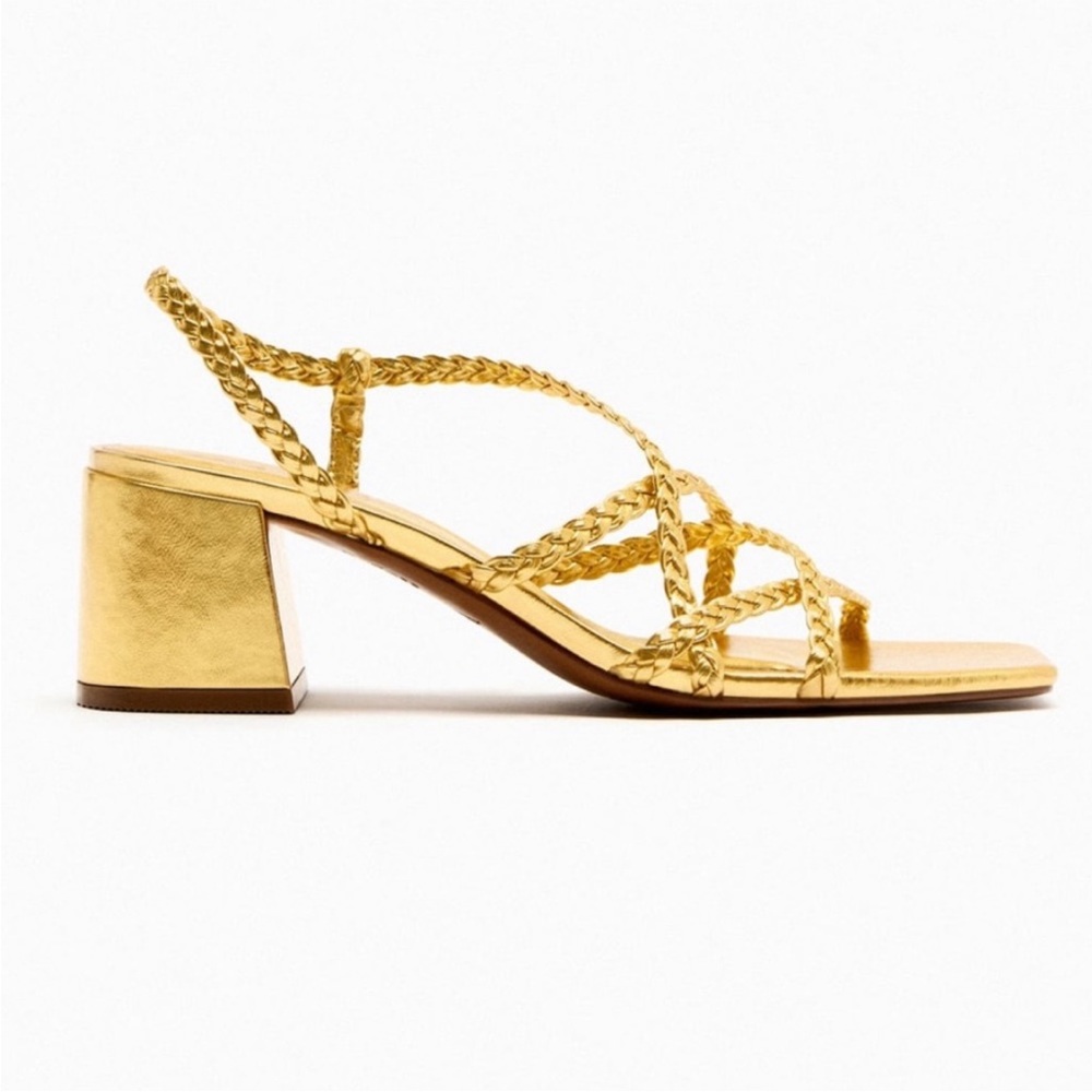 ZARA HEELED WOVEN SANDAL